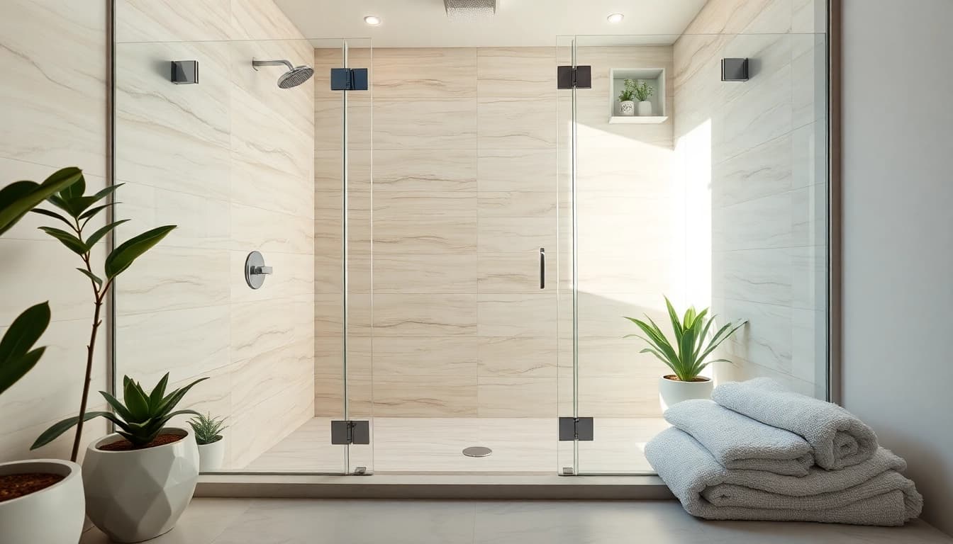 Experience elegant showers Australia in a stylish modern bathroom with serene decor.