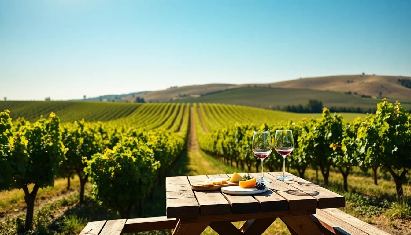 Experience the wineries in Clarksburg with picturesque vineyards and delightful wine tastings.