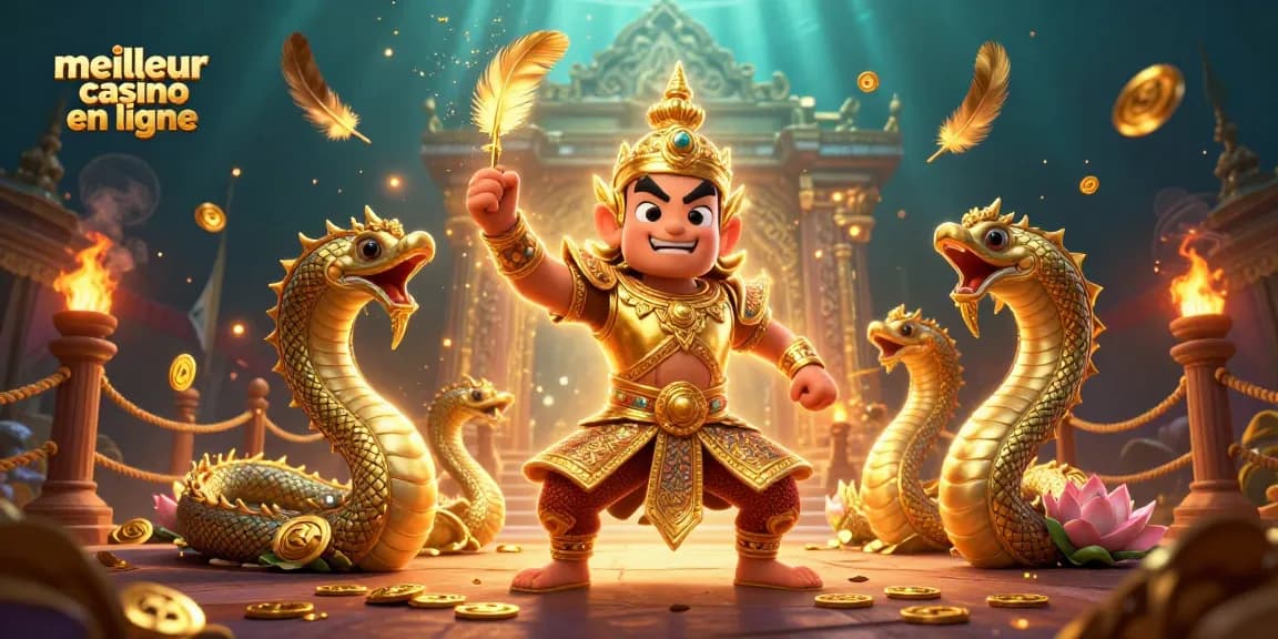 Vivez l'expérience du meilleur casino en ligne avec des gardiens animés et des éléments de jeu captivants.