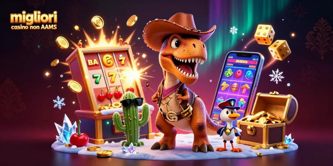 I migliori casino non AAMS offrono grandi vincite e offerte eccellenti con personaggi 3D giocosi in un'ambientazione dinamica