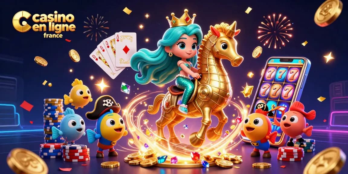 Jouez à des jeux fascinants dans un casino en ligne France avec la princesse sirène et ses amis sous-marins!
