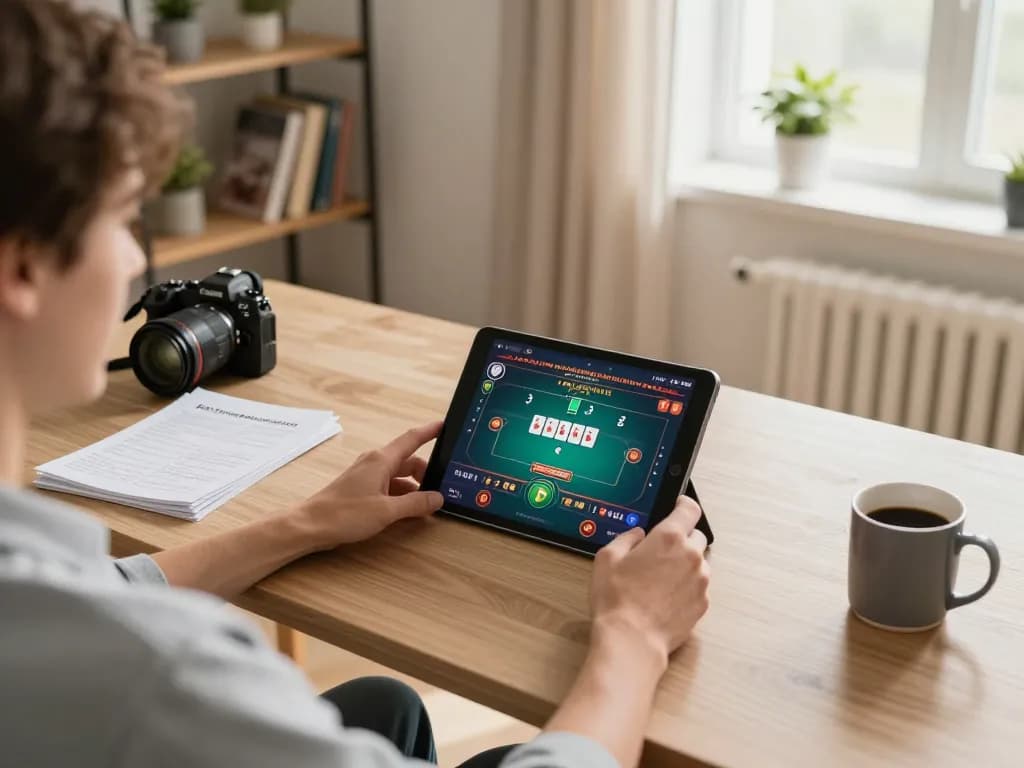Engaging in top quality widgets poker gameplay from a cozy home office