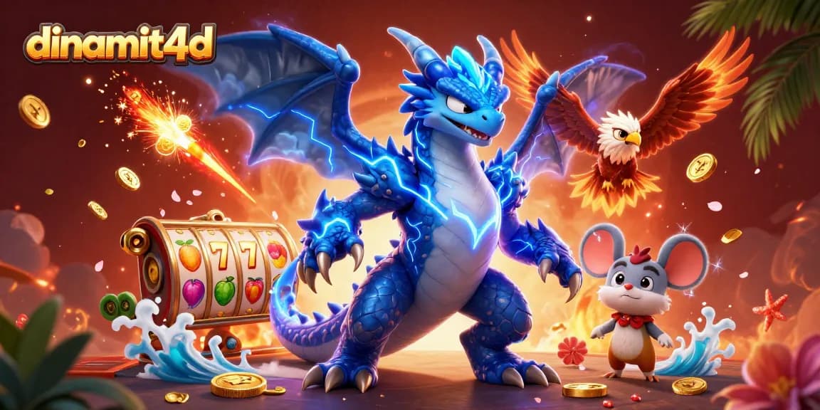 Experience dinamit4d with thrilling slot reels, vibrant characters, and rich casino elements.