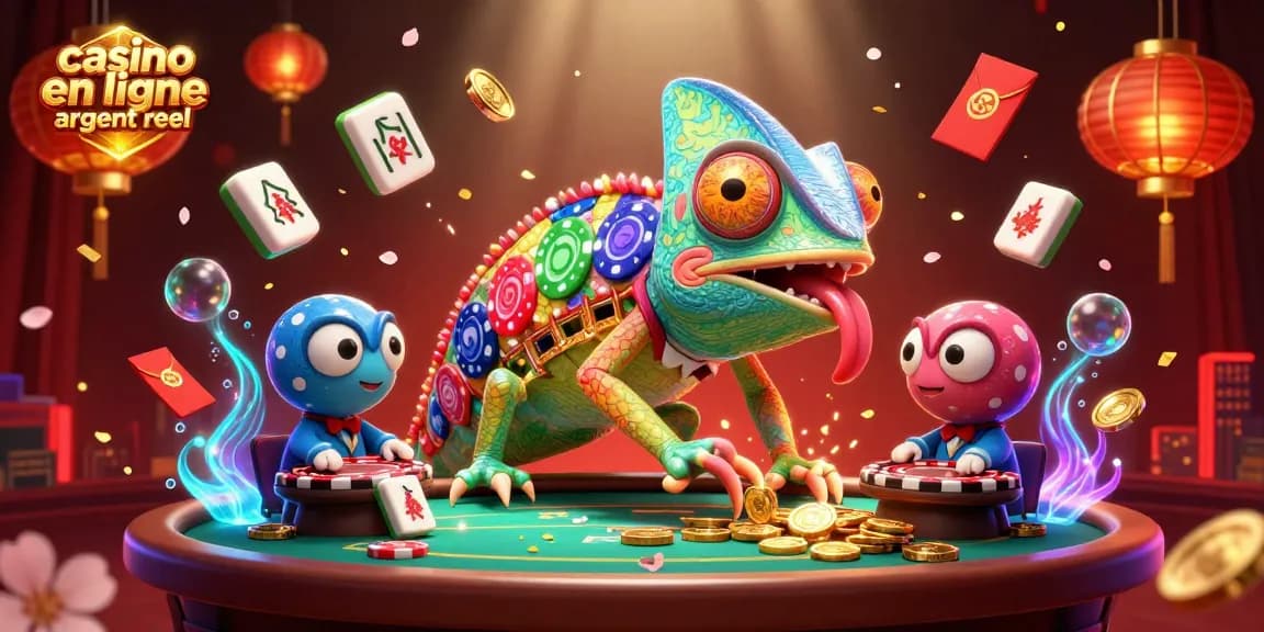 Revivez l'excitation du casino en ligne argent réel avec cette illustration dynamique remplie de pièces d'or et de couleurs vives.