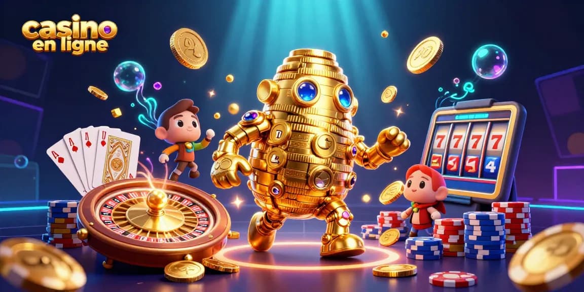 Vivez l'expérience du casino en ligne avec un golem en or et des jeux captivants.