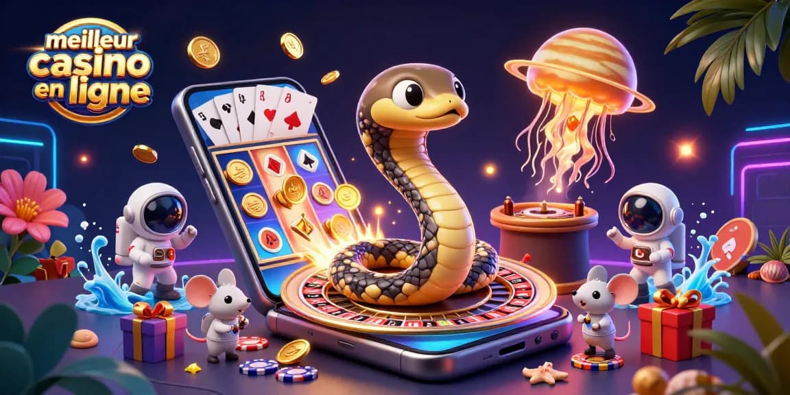 Explorez le meilleur casino en ligne avec une scène animée de jeu et d'aventure casino