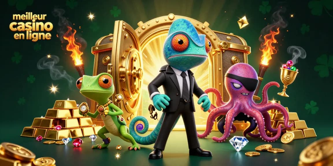 Plongez dans l'univers du meilleur casino en ligne avec ce magnifique dessin 3D captivant.