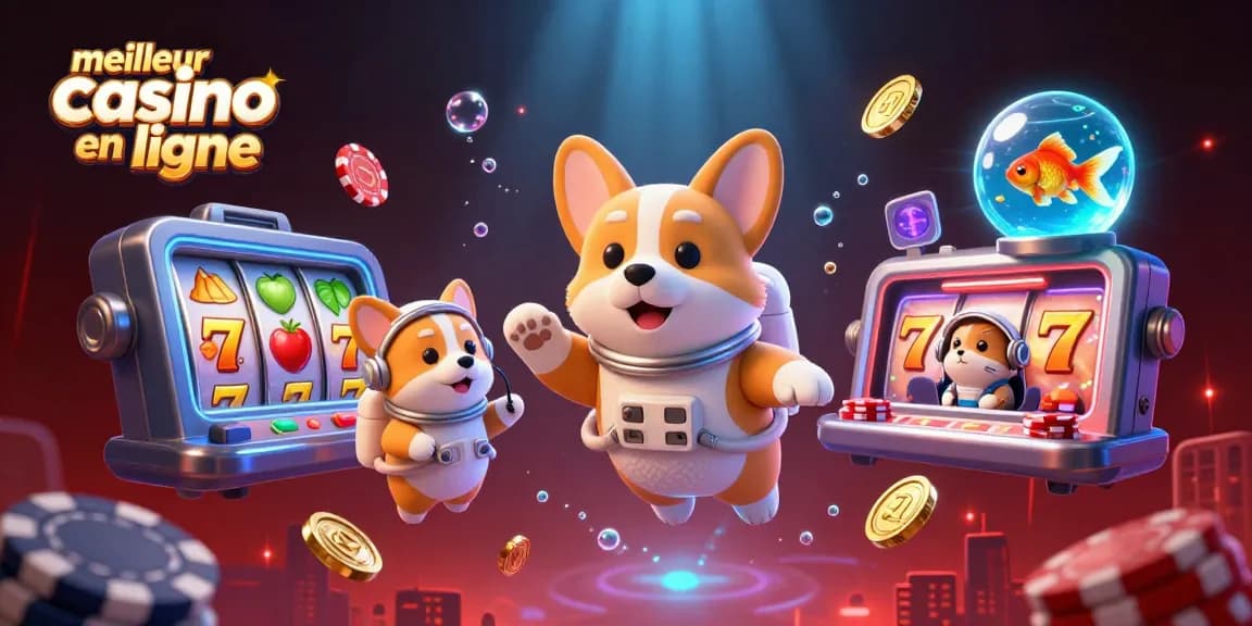 Jouez dans le meilleur casino en ligne avec un corgi astronaute flottant et des machines à sous vibrantes.