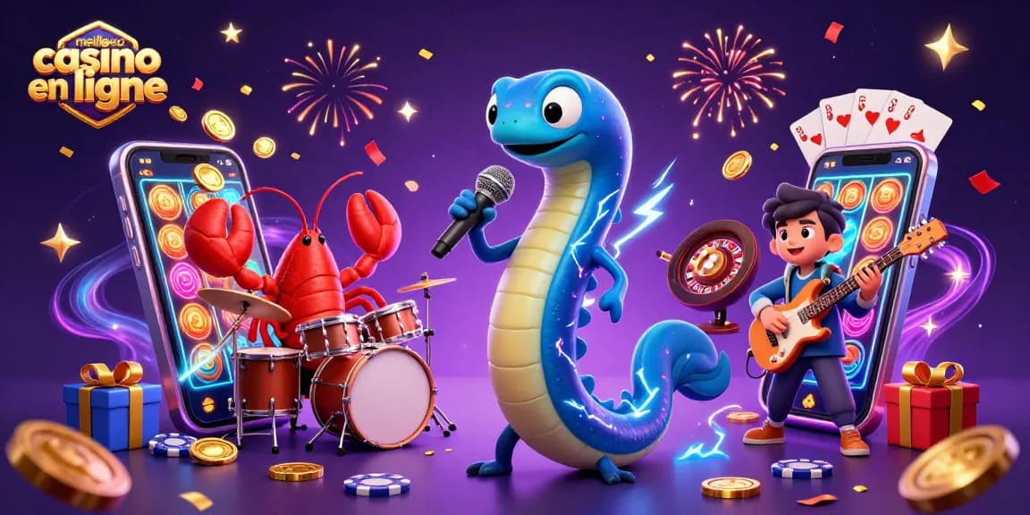 Visualisez un spectacle vibrant avec le meilleur casino en ligne, mettant en vedette un DJ anguille électrique et son groupe sous-marin.