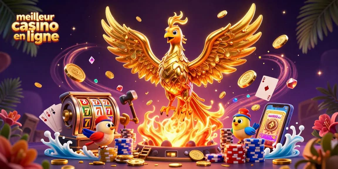 Découvrez le meilleur casino en ligne avec un phénix doré et des éléments de jeux dynamiques.