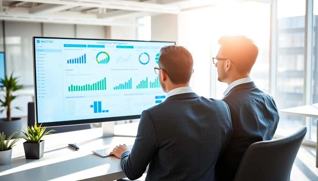 Gain insights with competitive intelligence analysis in a dynamic office environment.