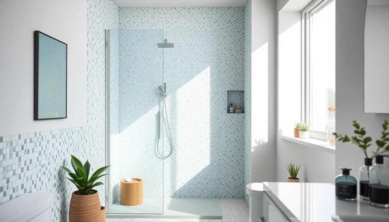 Accédez à la paroi de douche à l'italienne, élément central d'une salle de bains moderne et zen.