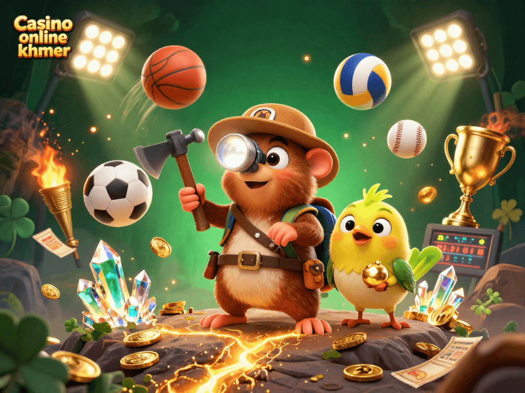 Experience the thrill of Casino online khmer with our vibrant illustration showcasing lively gaming elements.