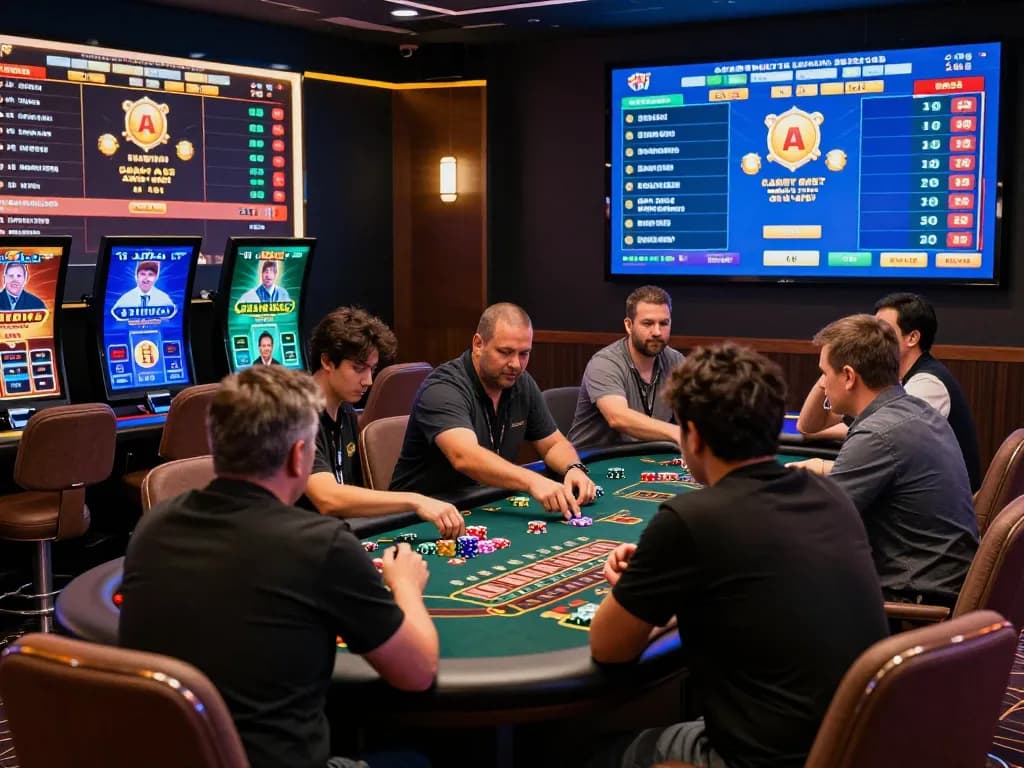 Exciting online baccarat site with live dealer and digital gaming setup, showcasing immersive experience.