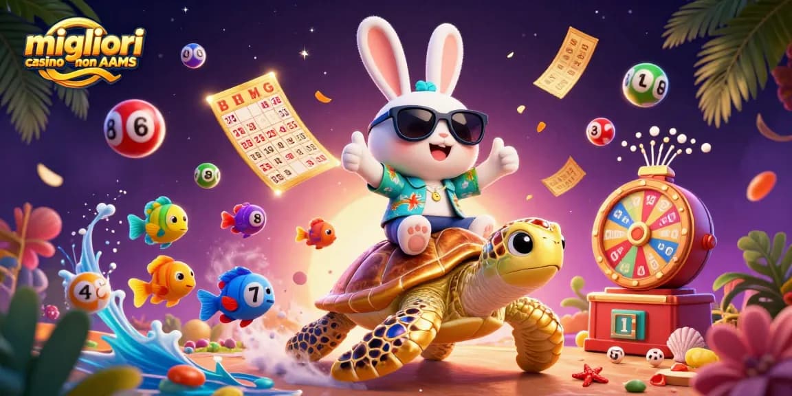 Migliori casino non AAMS: gioca e vinci con un coniglio fortunato tra colori vivaci e premi.
