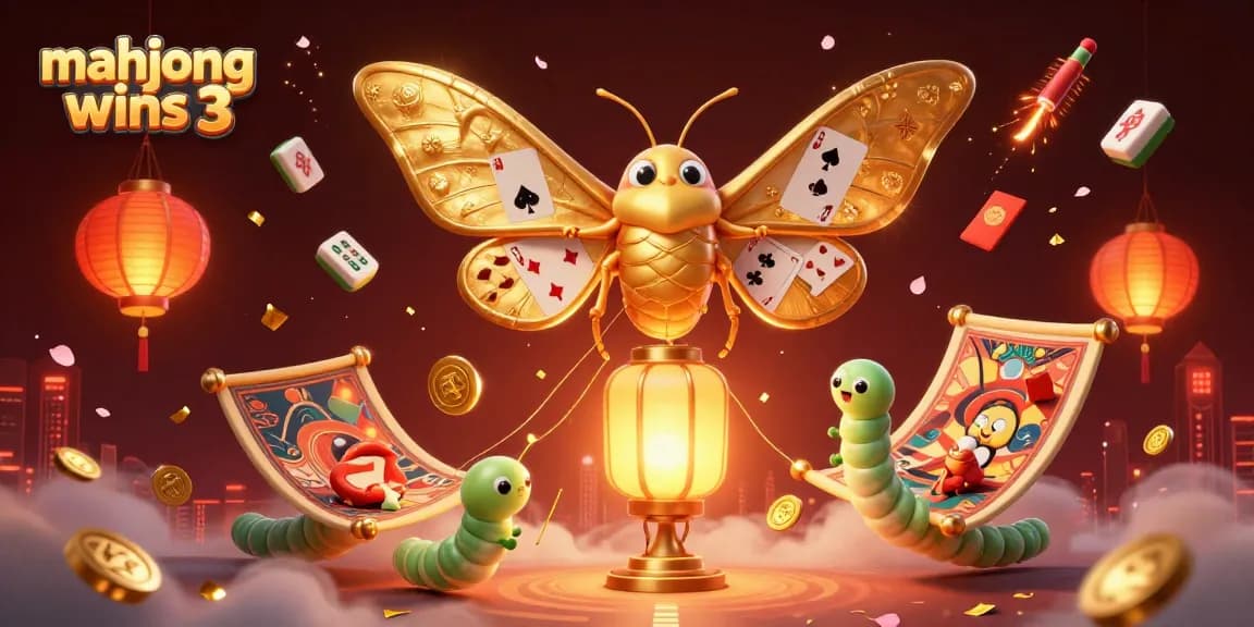 Experience mahjong wins 3 through a thrilling illustration of vibrant casino scenes and winning symbols.