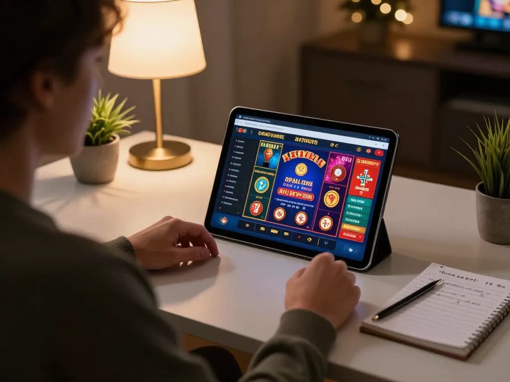 Engaging in strategic online gambling at home with casino non aams legali options visible on screen