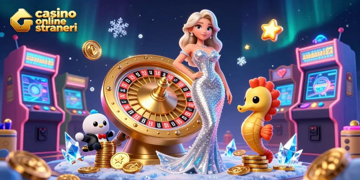 Partecipa a un'esperienza di gioco emozionante nei casino online stranieri con azioni dinamiche della roulette e elementi di gioco colorati.