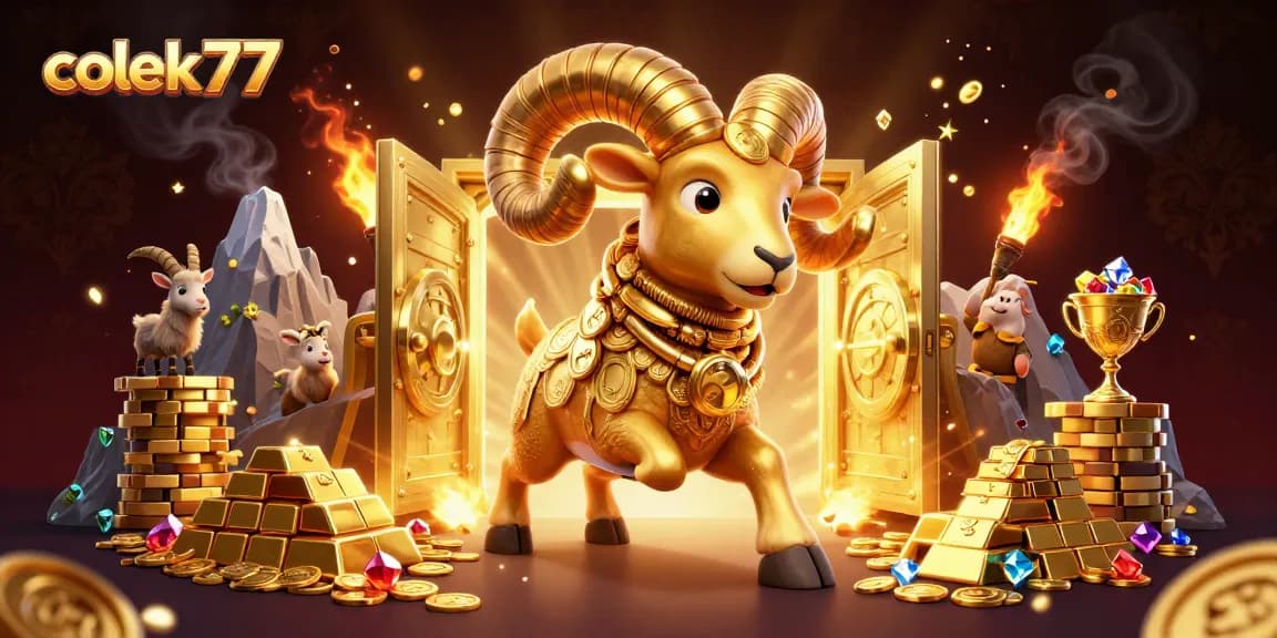 Experience thrilling wins at colek77 with a dynamic cartoon representation of luck and treasures.