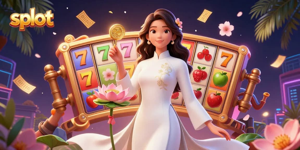 Experience thrilling slot action with vibrant reels and dynamic elements in this captivating illustration.