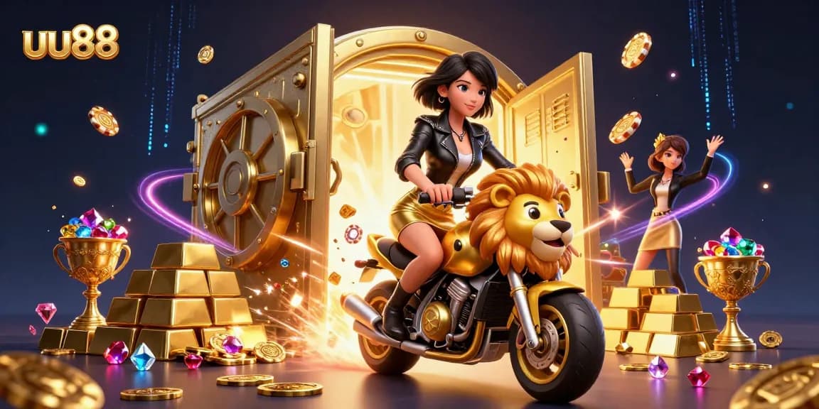 Experience thrilling gaming excitement with uu88 and glamorous 3D characters in a luxurious casino setting.