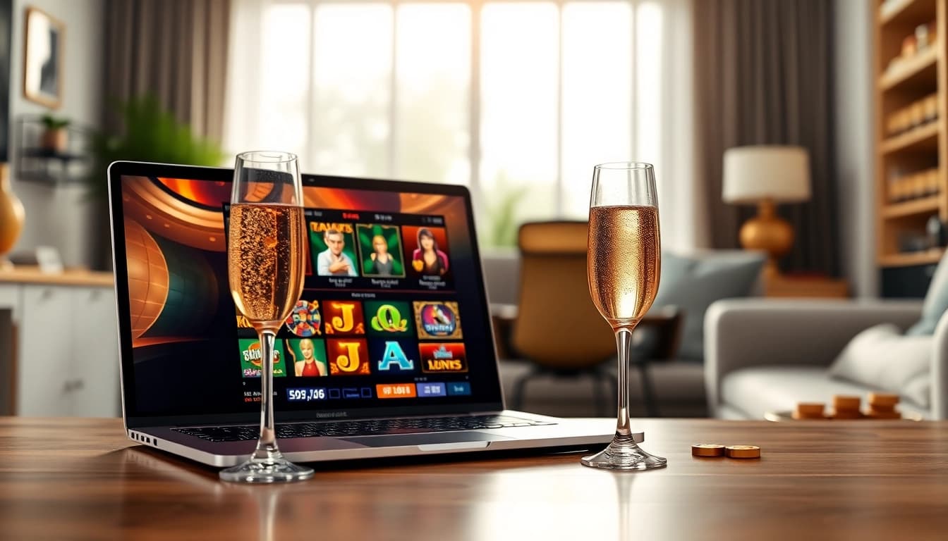 Spieler genießt spannende Erfahrungen beim casino spielen online in einem modernen Zuhause.