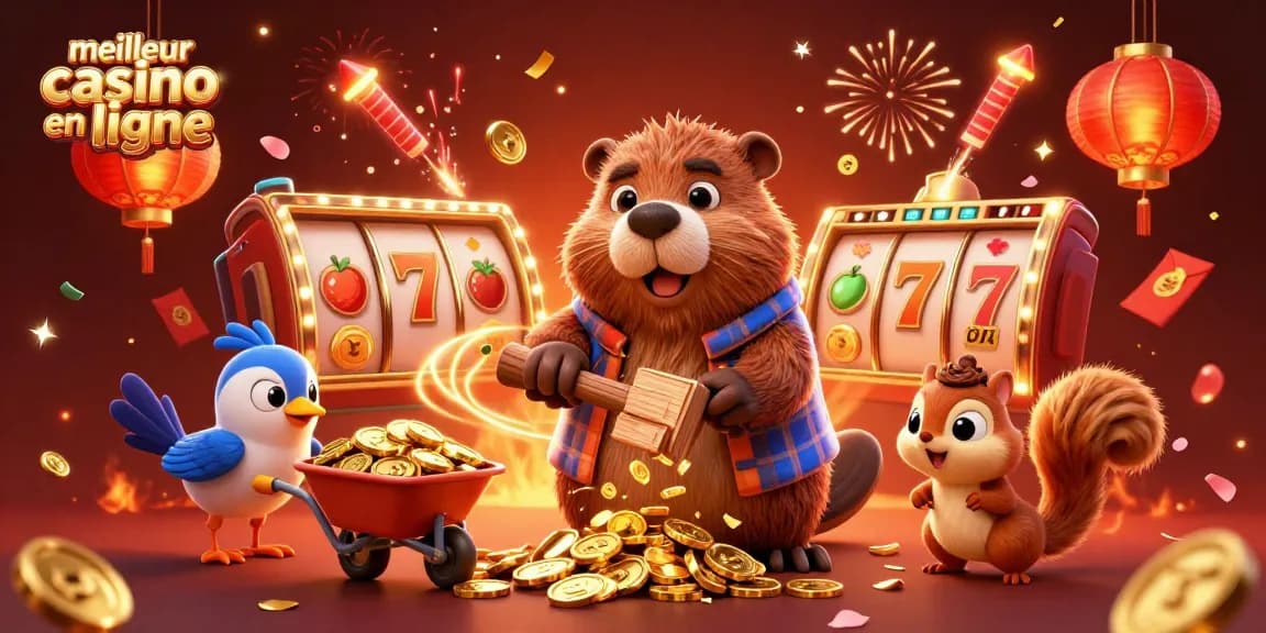 Gagnez avec le meilleur casino en ligne en profitant d'une illustration festive et dynamique.