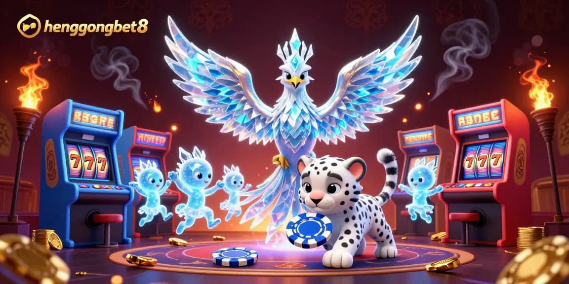 Engage in gaming excitement with hengongbet8 featuring vibrant characters and casino elements.