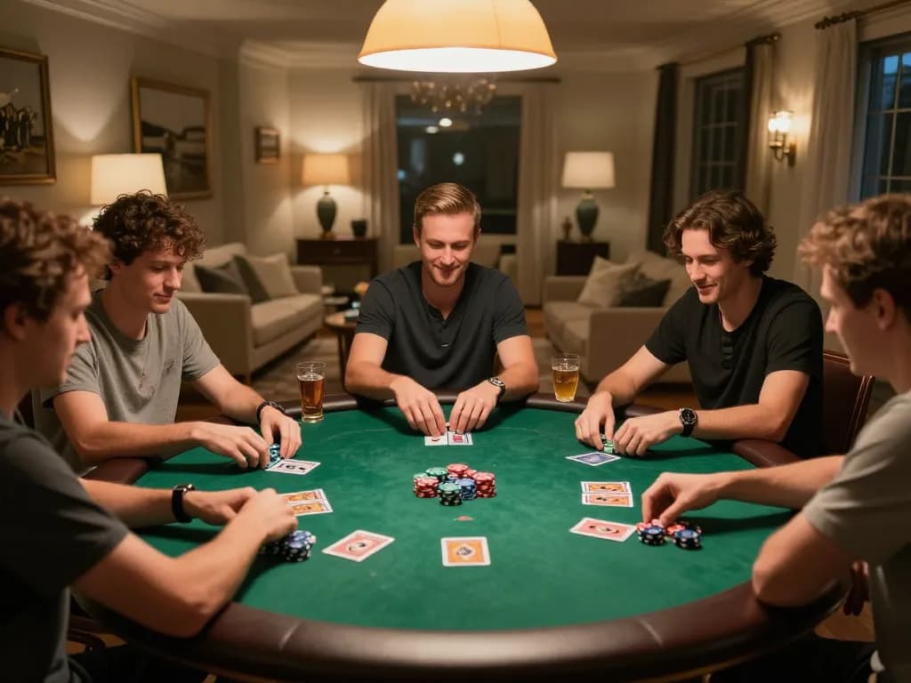 Join the action with nhà cái 388bet in a lively poker night, showcasing strategic gameplay amidst friends and snacks