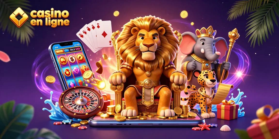 Jouez à des jeux captivants sur un casino en ligne avec des personnages animés dans un univers coloré.