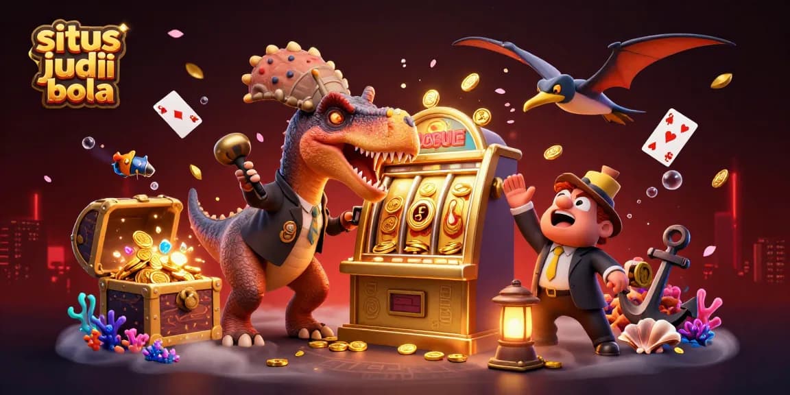 Engage with situs judi bola through an exciting illustration showcasing the thrill of sports betting.