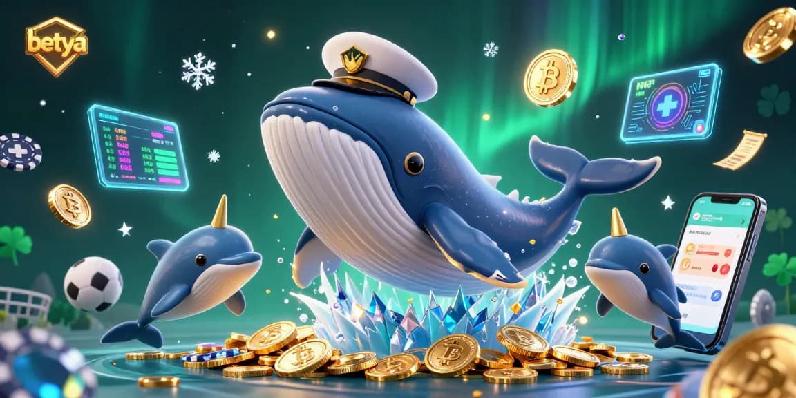 Experience motorsports betting excitement with betya, featuring colorful cartoon marine animals playing with coins and sports elements.
