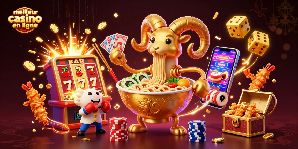 Visitez le meilleur casino en ligne avec une illustration dynamique et colorée de personnages de casino.