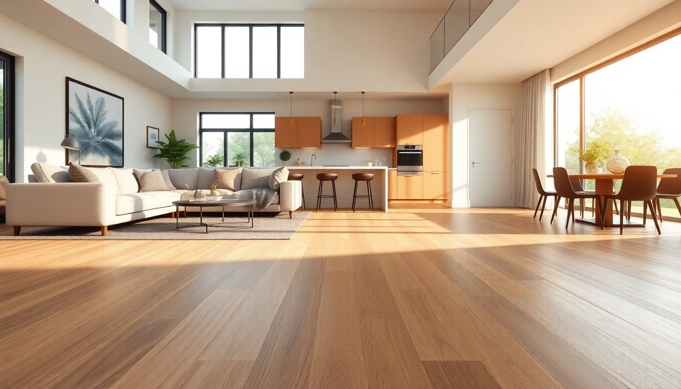 Lvp flooring enhances the elegance of a modern living room with natural lighting and stylish decor.