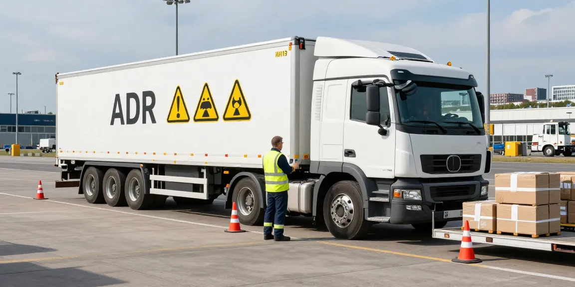 ADR Transport von Dortmund - professioneller Fahrer bereitet sicheren Gefahrguttransport vor.