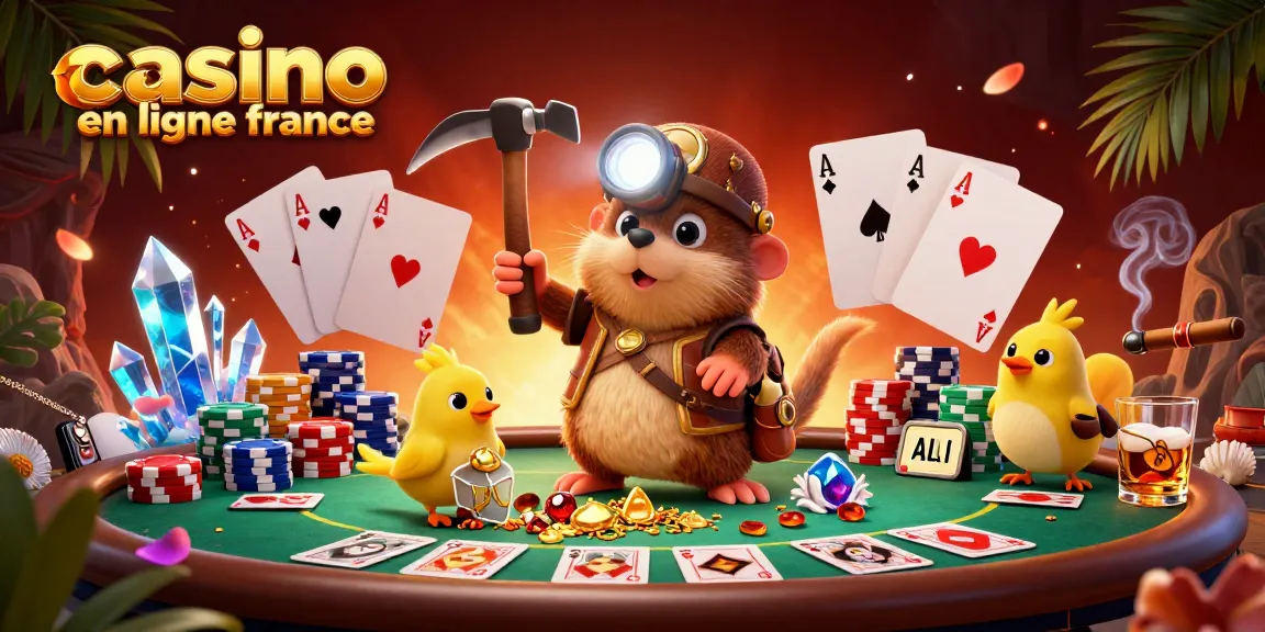Illustration dynamique de jeu à un casino en ligne France avec un taupe et un canari
