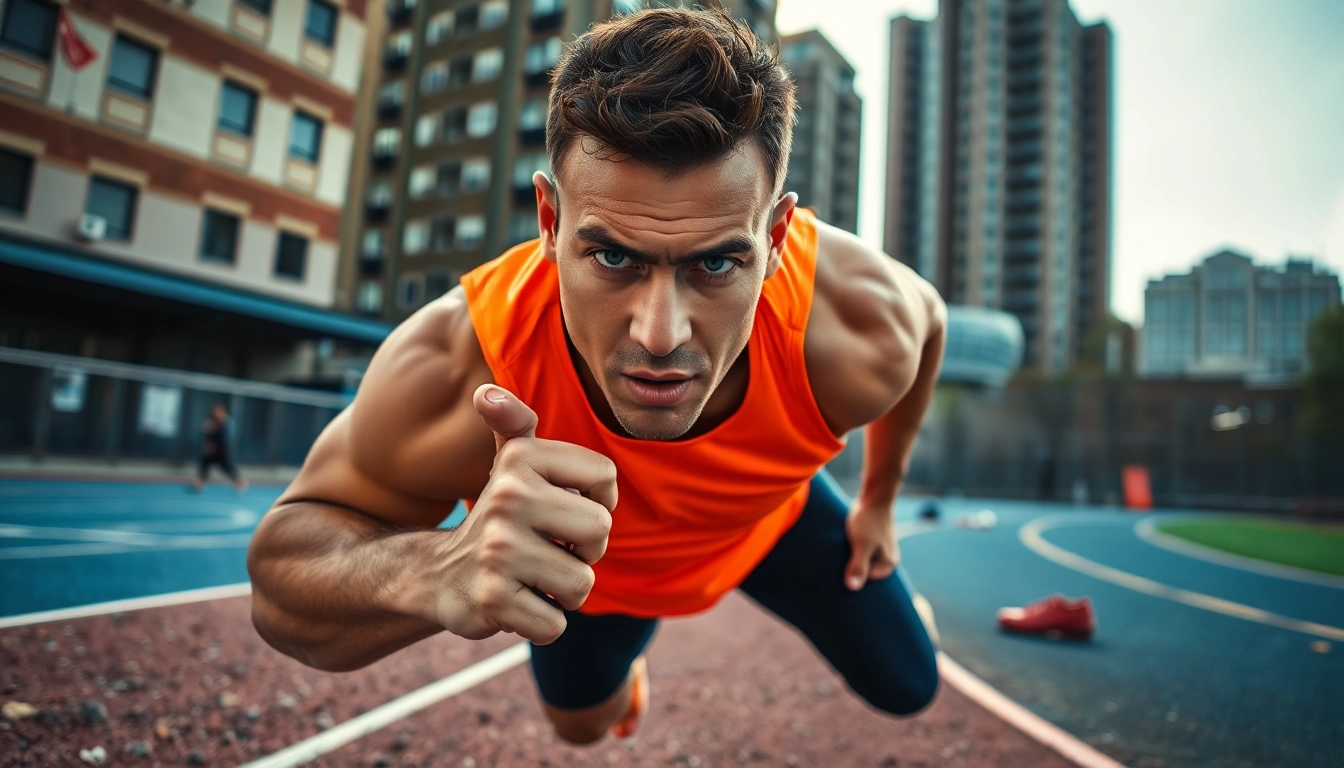 Trainer zeigt beeindruckende Fähigkeiten im phantom athletics auf dem Sportplatz.
