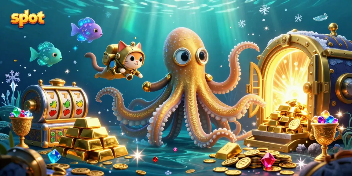 Spin the slot reels for golden treasures in this vibrant underwater fantasy scene.