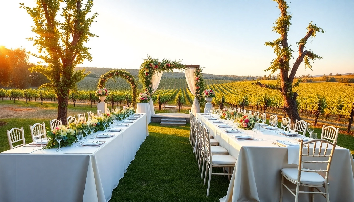 Celebrate Clarksburg ca weddings with a stunning outdoor wedding setup surrounded by nature.