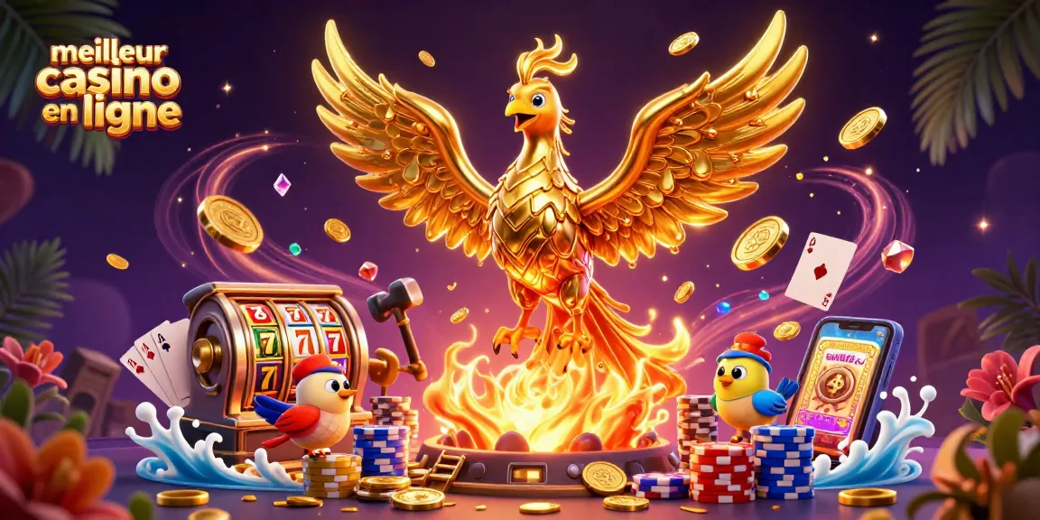 Découvrez le meilleur casino en ligne avec un phénix doré et des éléments de jeux dynamiques.