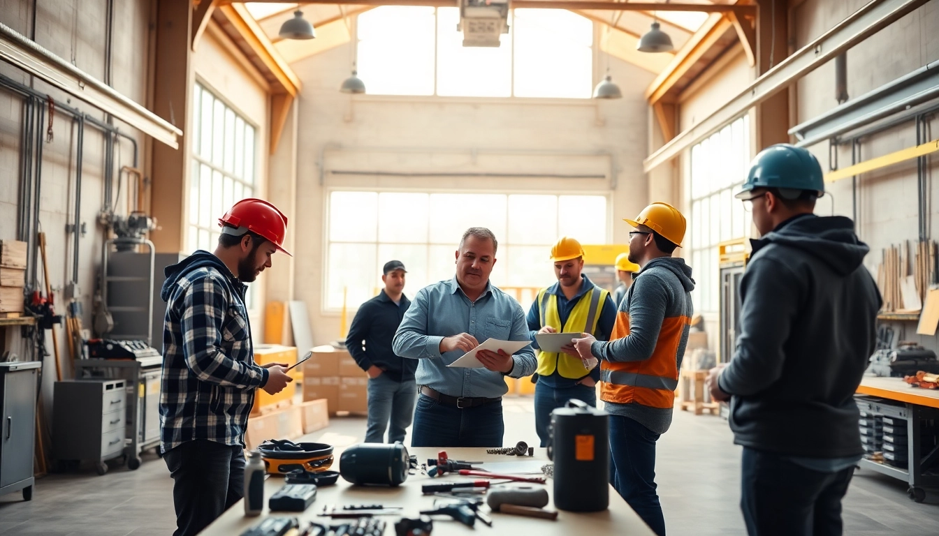 Hands-on training at construction trade schools in texas showcasing students learning essential skills.