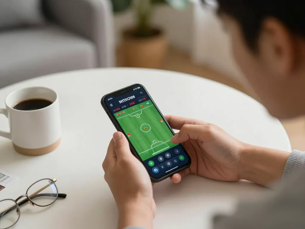 Experience hb88 mobile sports betting in a cozy home setting with personalized decor.