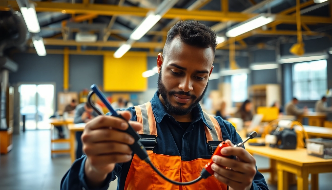 Enhancing skills through the Wyoming Electrical Apprenticeship in a vibrant training workshop.