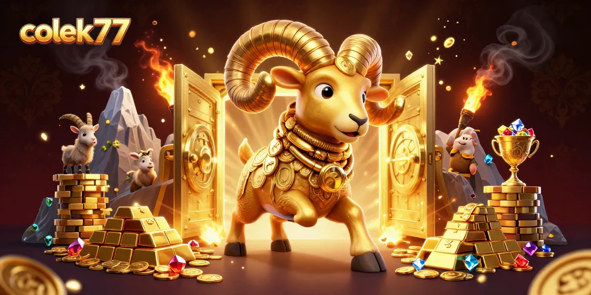 Experience thrilling wins at colek77 with a dynamic cartoon representation of luck and treasures.