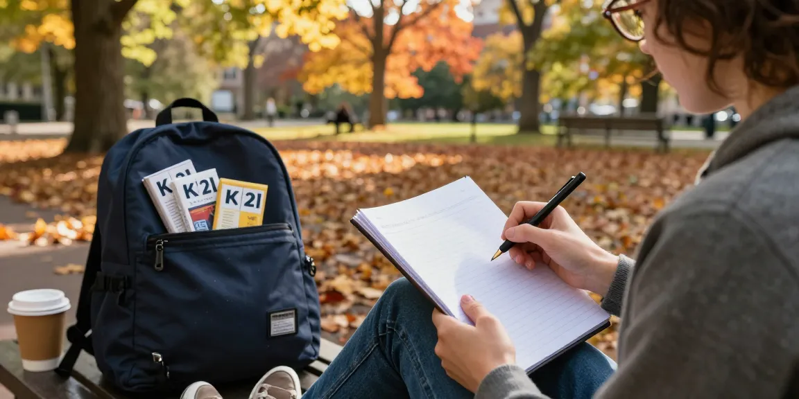Buy lined K2 spice paper in a serene park setting with a person writing notes.
