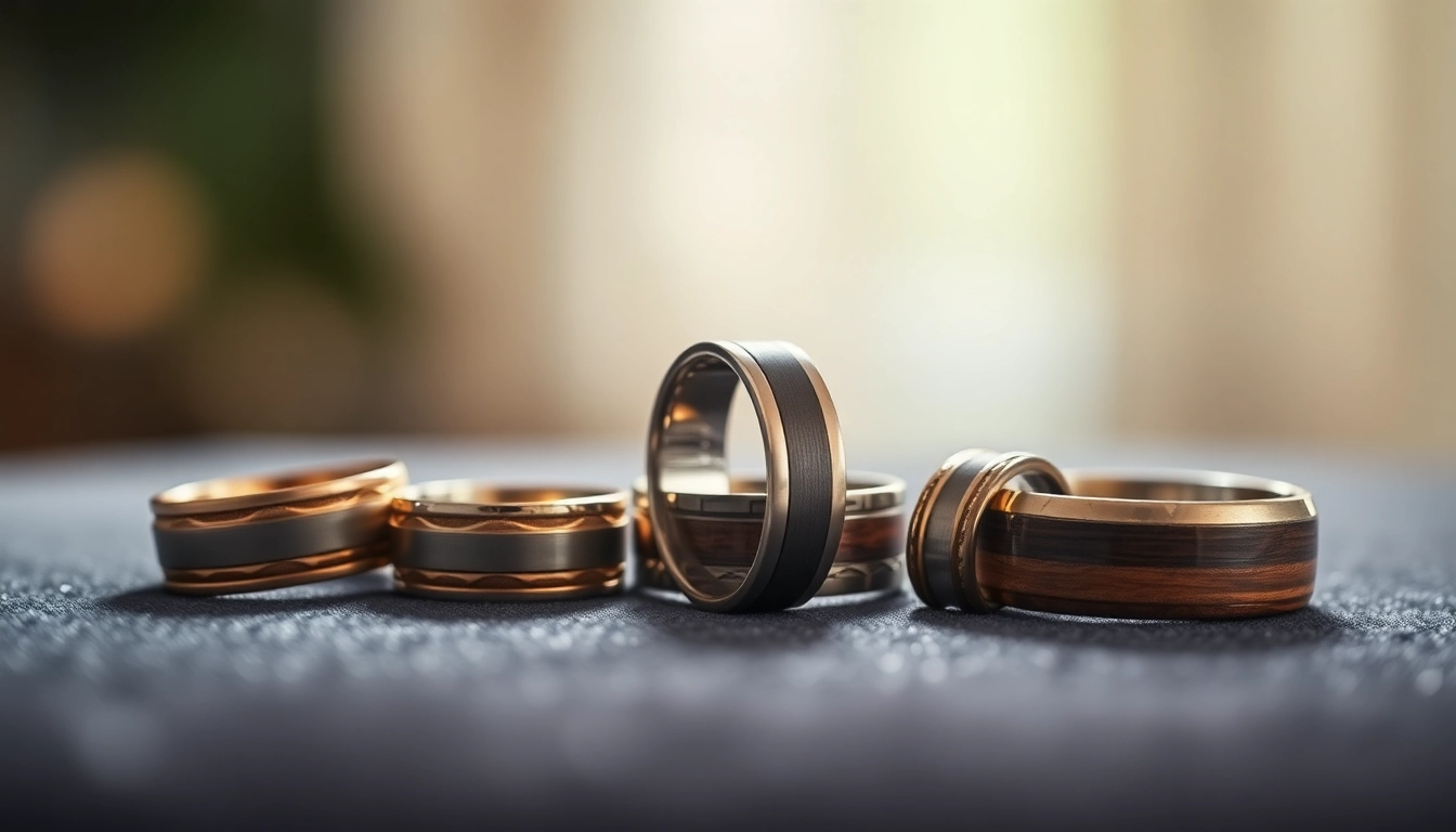 Showcasing Unique Wedding Bands for Men that emphasize craftsmanship and distinct styles.