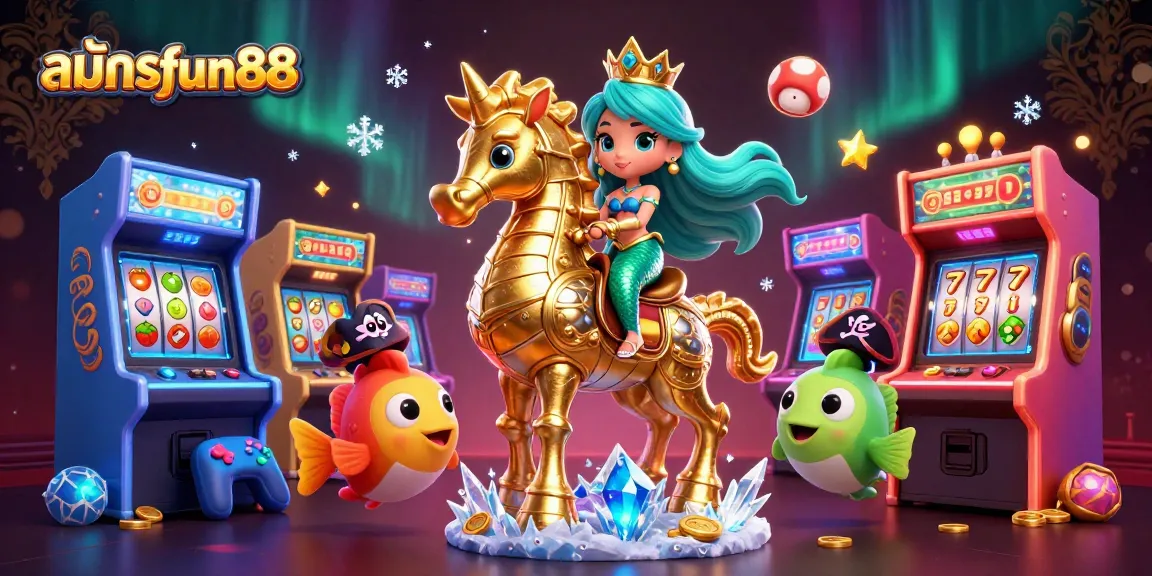 ชวนสมัครfun88 กับภาพการ์ตูนน่ารักในคาสิโน มีเกมและปลาหลากสี