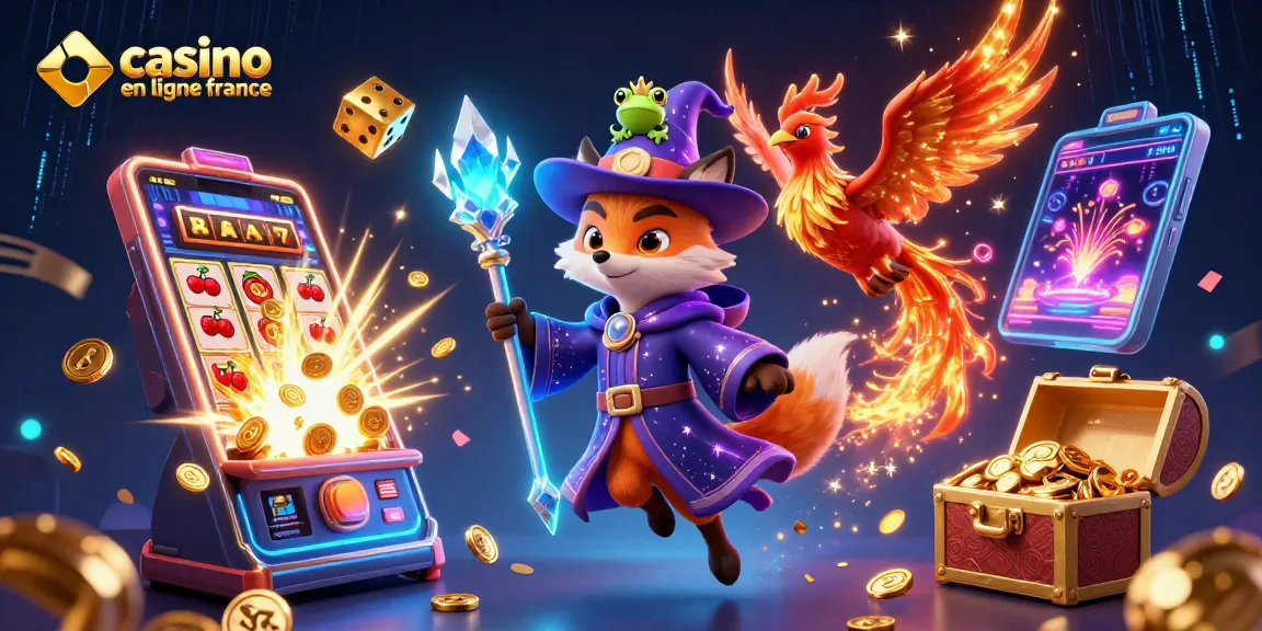 Jouer au casino en ligne France avec un renard magique et un phénix flamboyant.