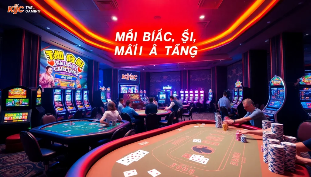 KJC AC 3 immersive casino experience with thrilling tables, dice, and slot machines.