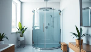 Erleben Sie die stilvolle sonni Duschkabine in einem eleganten Badezimmer.